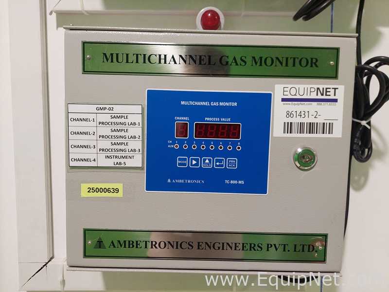 Lot Of 3 Ambetronics TC-800-MS Gas Monitor Panels