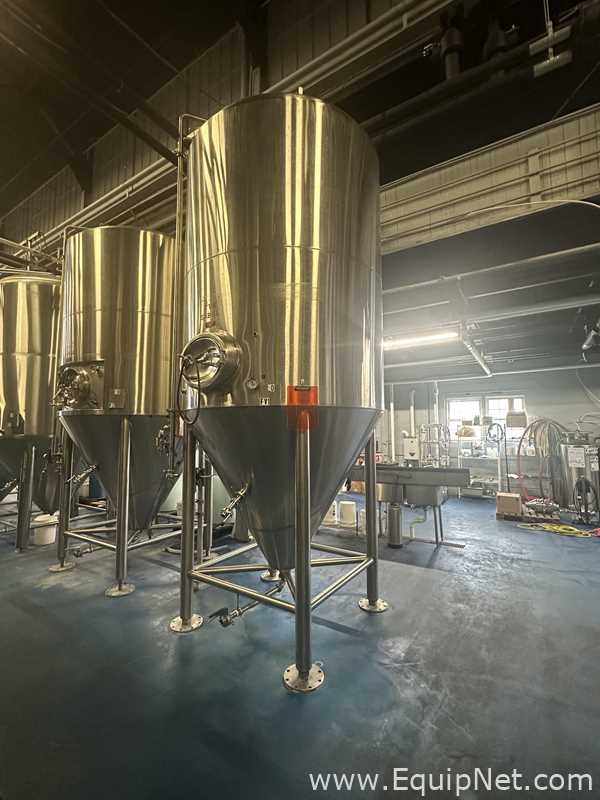 Silver State Stainless Inc Stainless Steel Vertical Storage Tank Capacity approximately 50 bbl
