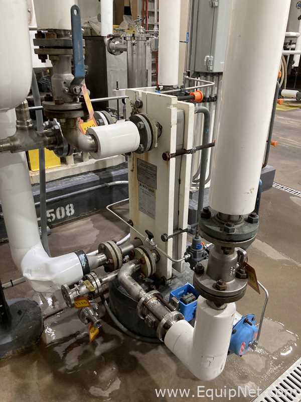 25.6 Sq. Ft. Alpha Laval Stainless Steel Plate and Frame Heat Exchanger  E-1508