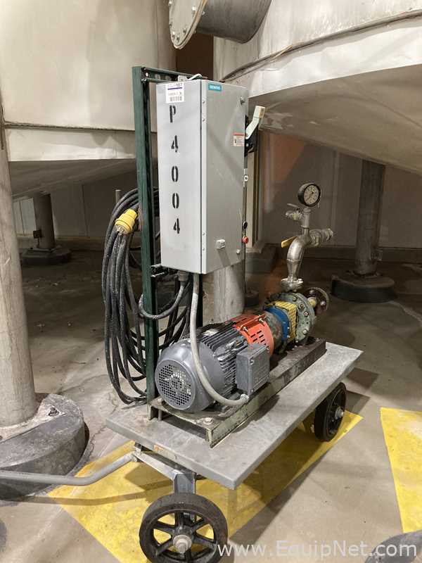 Two Stainless Steel Portable Pumps On Carts  P-4004