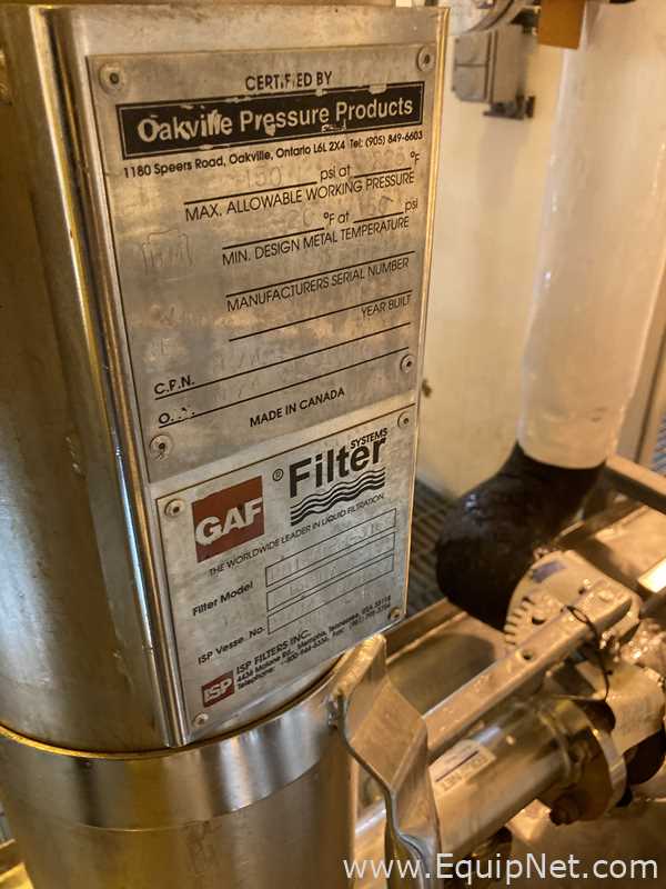 Two GAF Cartridge Filter System RB1-AL-M-316 Stainless Steel Filters  F-1521A and B