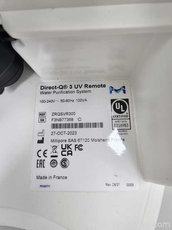 Sistema de Purificación y Destilación de Agua Millipore Direct-Q 3 UV-R