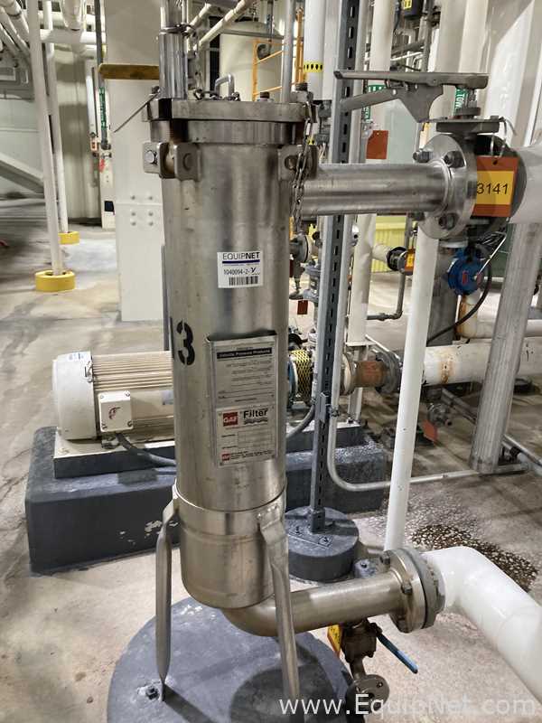 Two GAF Cartridge Filter System RB1-AL-M-316 Stainless Steel Filters F-1513 A and B