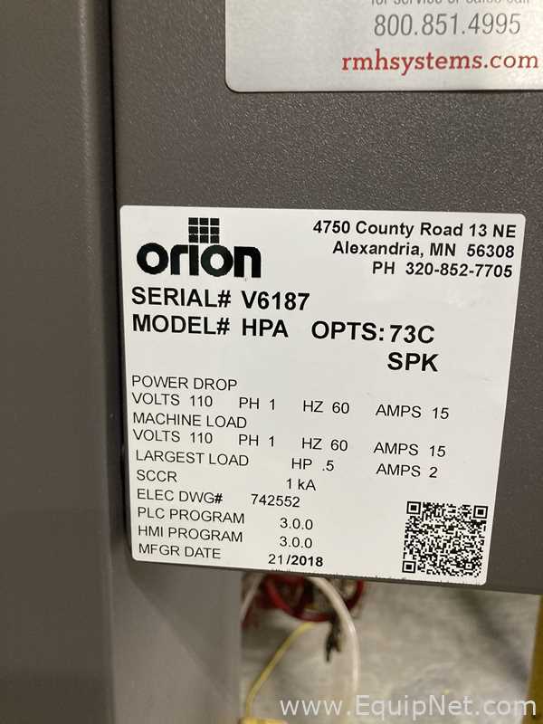 Embaladora de Paletes Orion HPA OPTS:73C