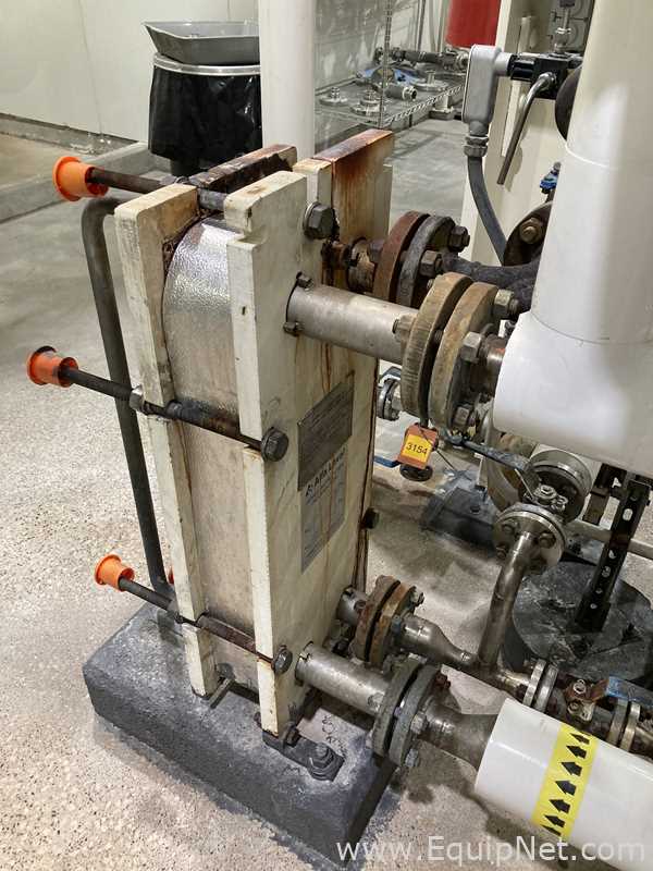27.1 Sq. Ft. Alpha Laval Stainless Steel Plate and Frame Heat Exchanger  E-1515