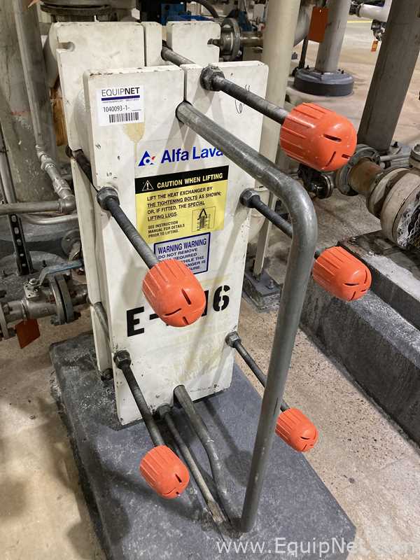 96.5 Sq. Ft. Alpha Laval Stainless Steel Plate and Frame Heat Exchanger  E-1516