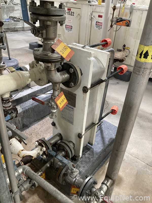 96.5 Sq. Ft. Alpha Laval Stainless Steel Plate and Frame Heat Exchanger  E-1516