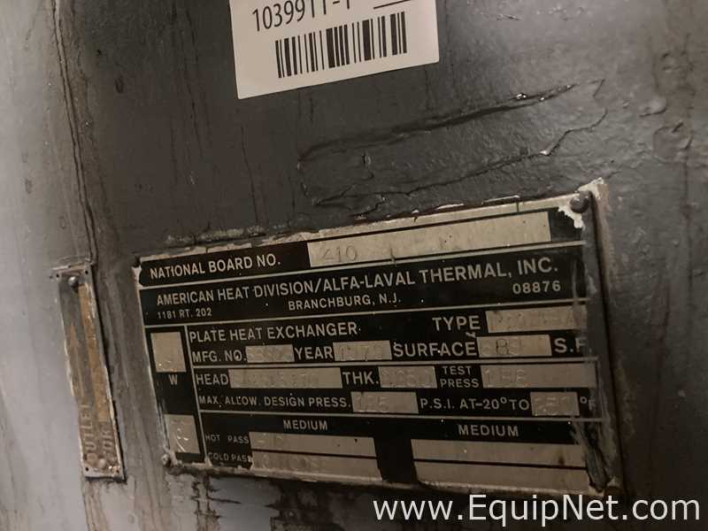 Intercambiador de Calor American Heat Division Alfa Laval Thermal, Inc. F 32SA