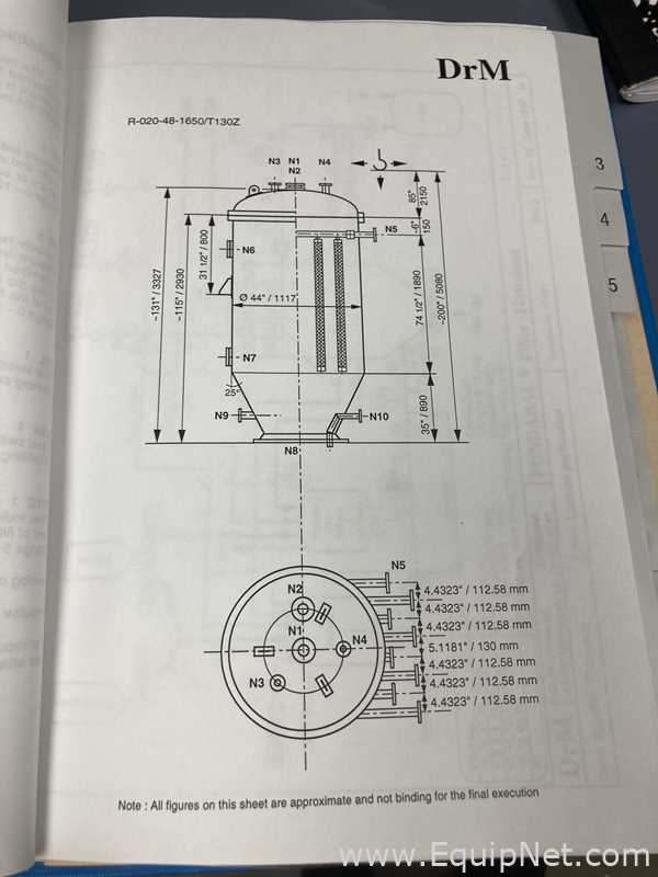 Filtro de Presión Acero inoxidable DrM, Dr. Muller AG, Switzerland Fundabac R-020-48-1650/T130Z