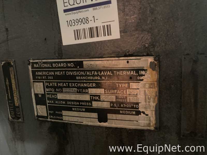 Intercambiador de Calor American Heat Division Alfa Laval Thermal, Inc. F 32SA