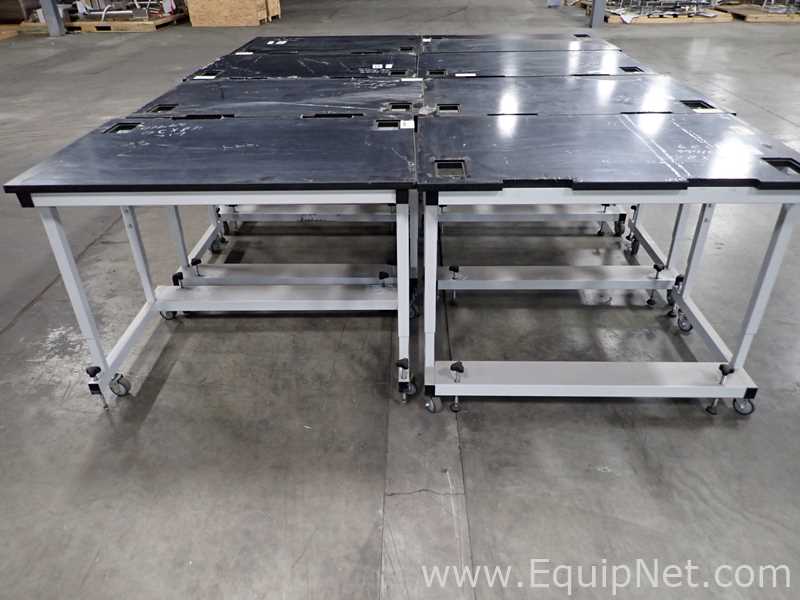 Lot of 7 Lab Crafters LBFW48 Rolling Tables