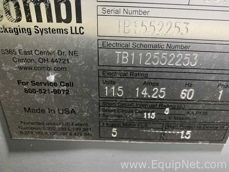 Máquina de Colocar Fita Combi Packaging Systems LLC TB1