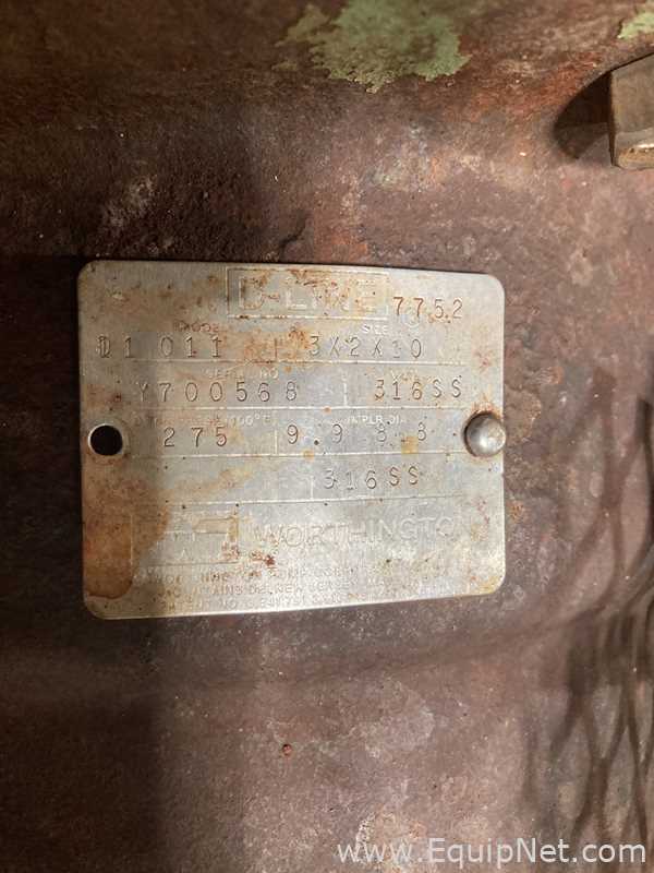 Bomba Centrífugas Acero inoxidable Worthington Pump Corporation D1011