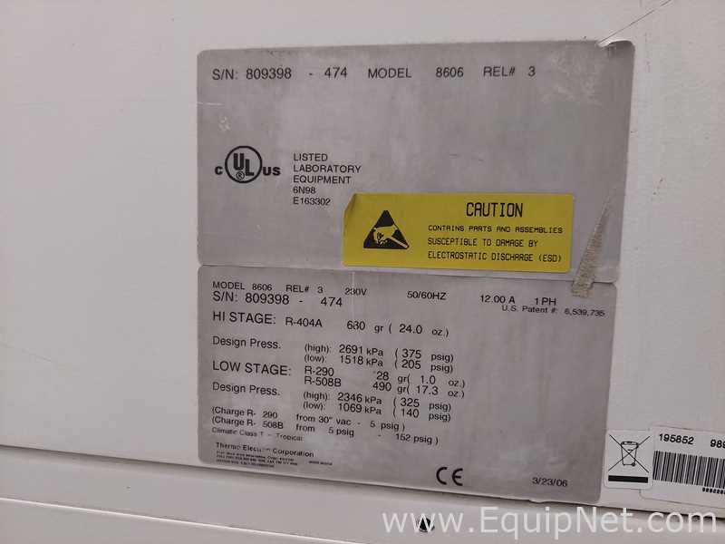 Not- Working - Thermo Electron Corp 8606 Forma -86C ULT Freezer