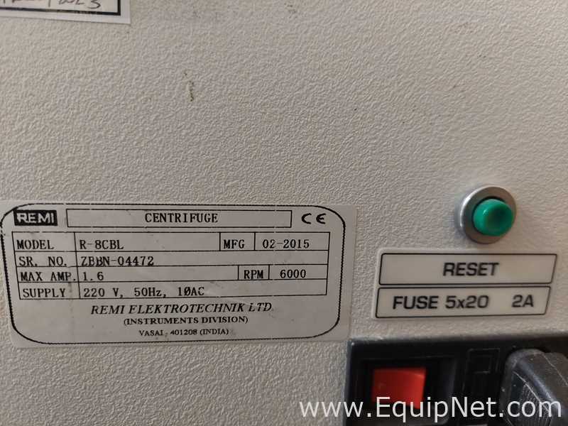 Centrífuga para Laboratórios REMI Elektrotechnik R-8CBL