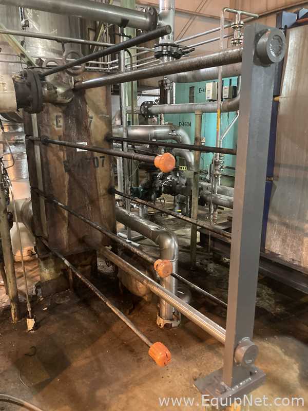 Alfa Laval Stainless Steel Plate And Frame Heat Exchanger Approximately 1000 Sq. Ft. E-4707