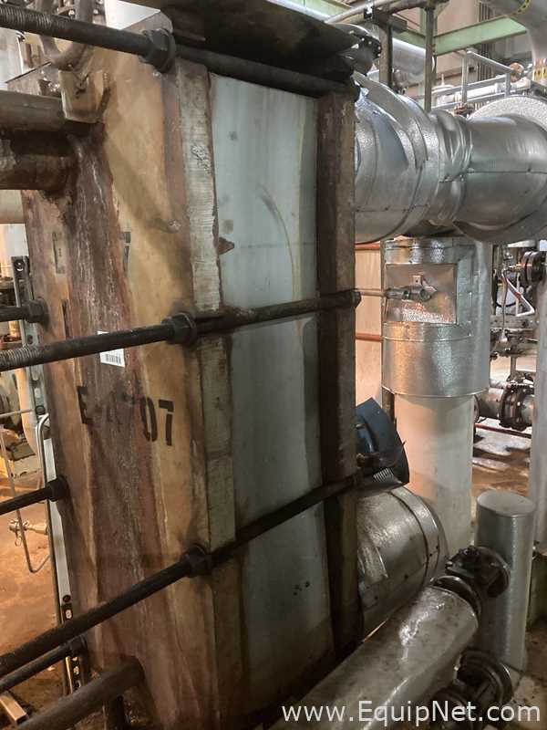 Alfa Laval Stainless Steel Plate And Frame Heat Exchanger Approximately 1000 Sq. Ft. E-4707