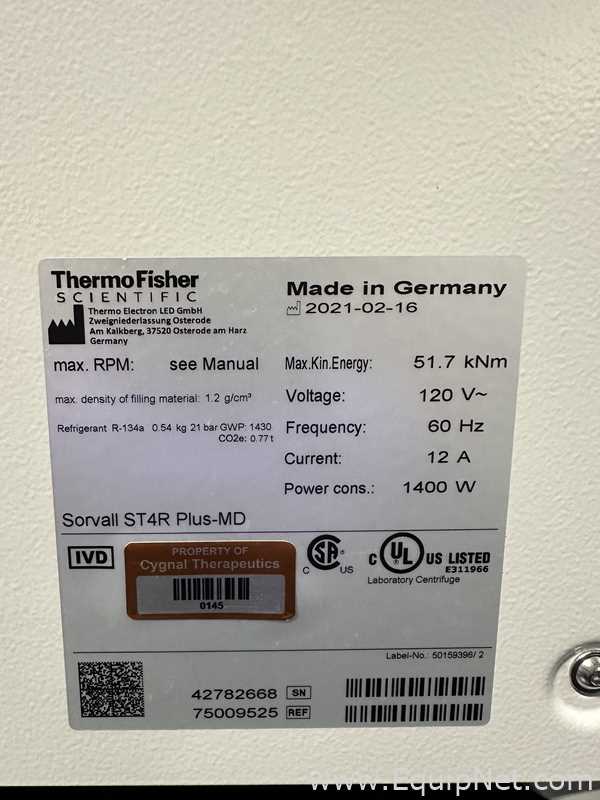 Centrífuga para laboratorio Thermo Fisher Scientific Sorvall ST4R Plus-MD
