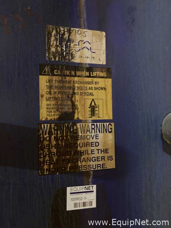 Alfa Laval M15-MFG Stainless Steel Plate and Frame Heat Exchanger 280.30 Sq. Ft. Area  E-4705