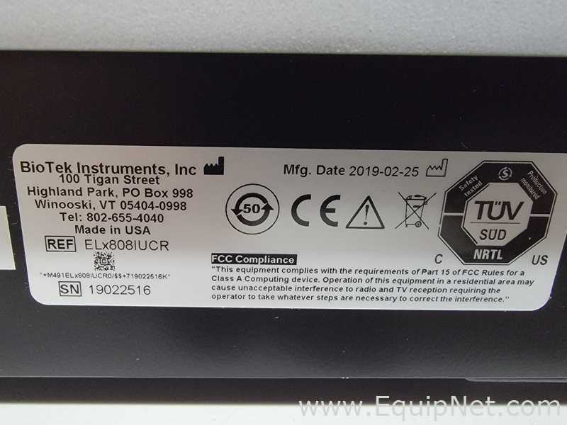 BioTek Instruments ELx808 Absorbance Microplate Reader