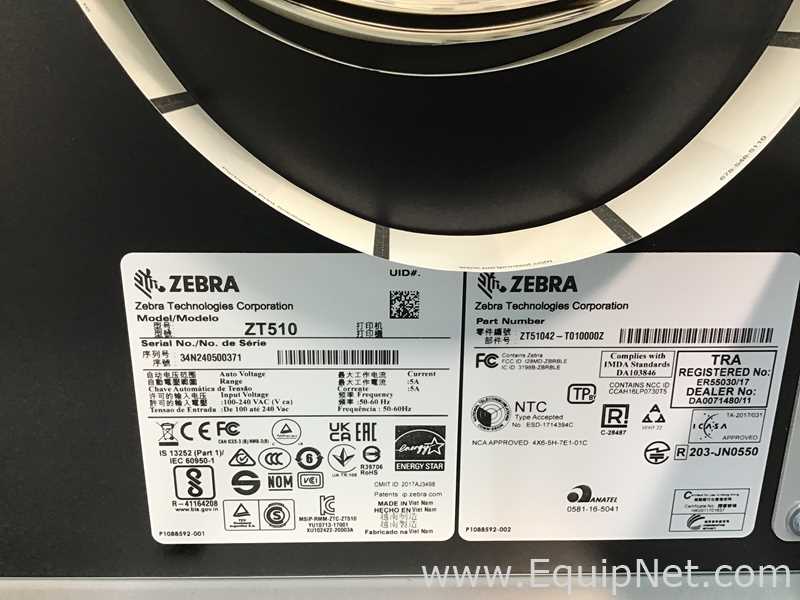 Zebra Technologies ZT510 Industrial Thermal Label Printer