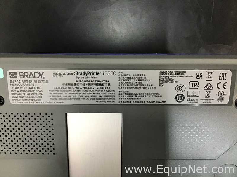 Brady Worldwide INC. Brady Printer i3300 Sign And Label Printer