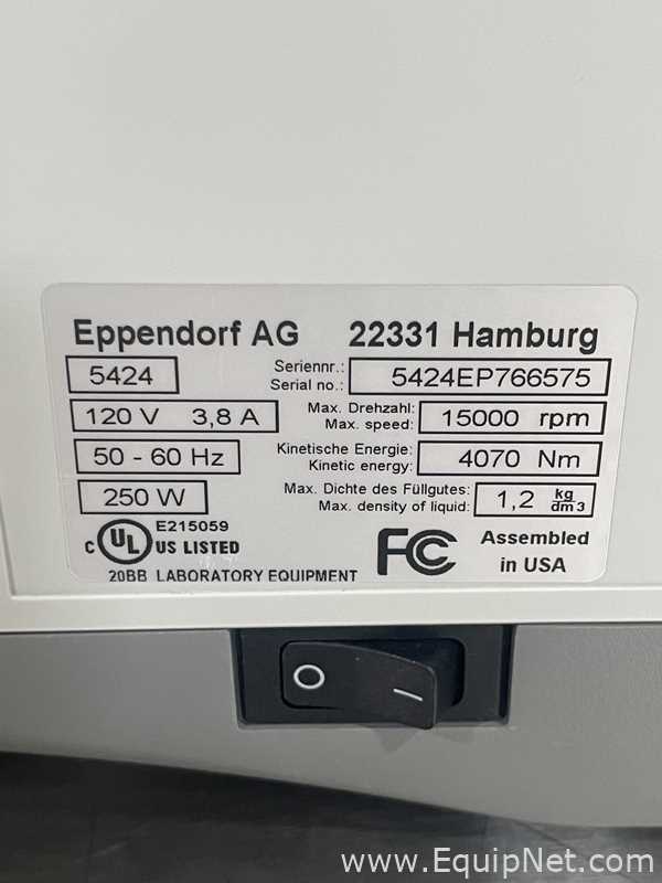 Centrífuga para laboratorio Eppendorf 5424