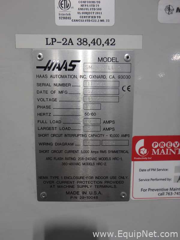 Fresadora Hass Manufacturing SMINIMILL 2