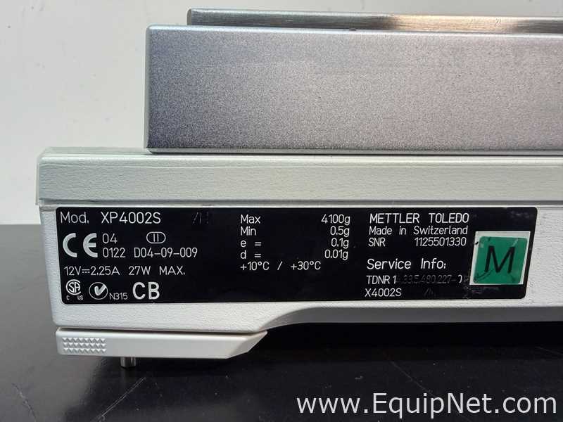 Báscula Mettler Toledo XP4002S