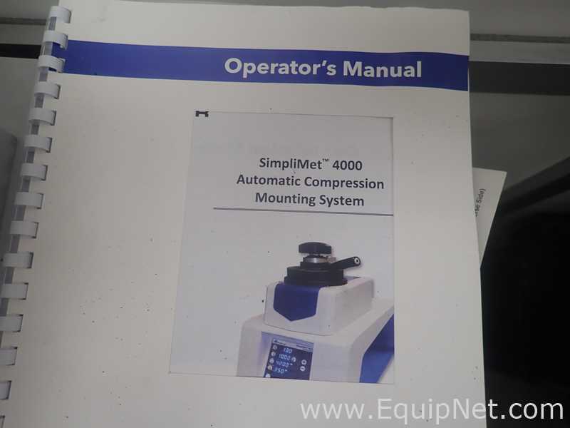 Buehler SimpliMet 4000 Mounting Press