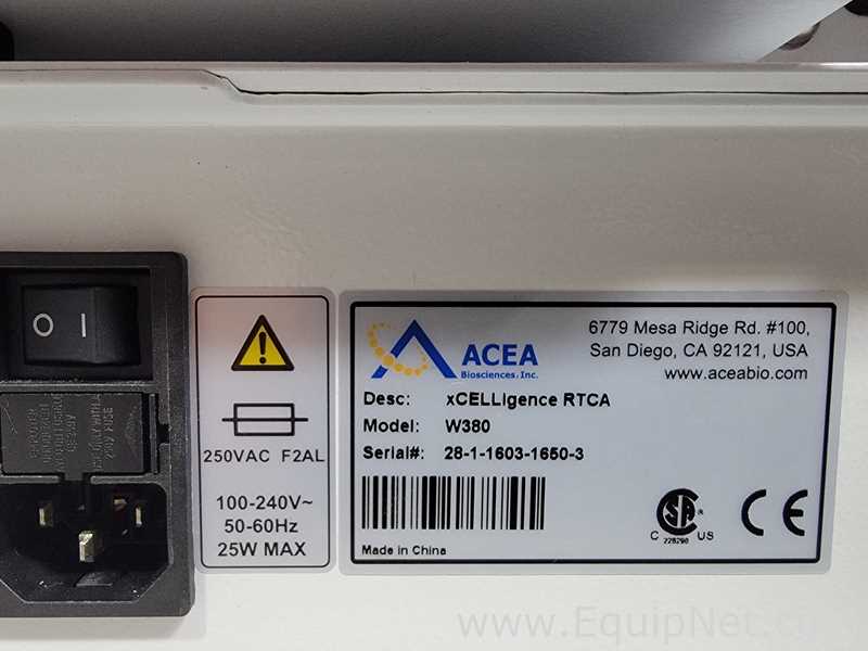 ACEA Biosciences xCELLigence RTCA Analyzer with RTCA MP Station