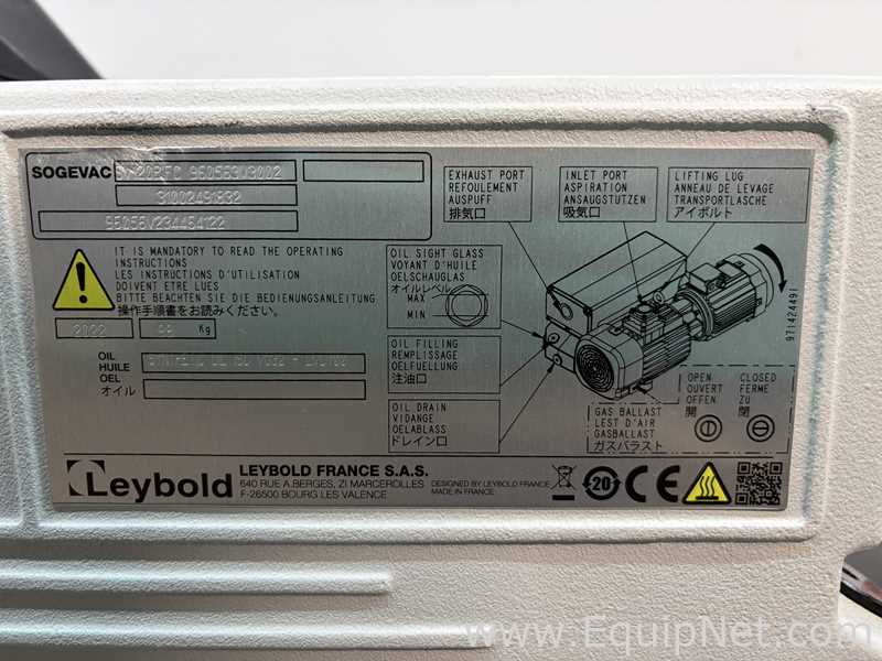 Bomba de Vacío Leybold SOGEVAC SV120BIFC 960563V3002
