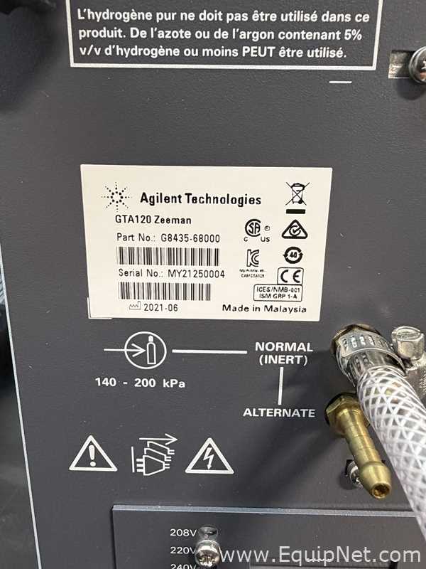 Agilent Technologies G8436A 240Z AA Zeeman Atomic Absorption Spectrometer