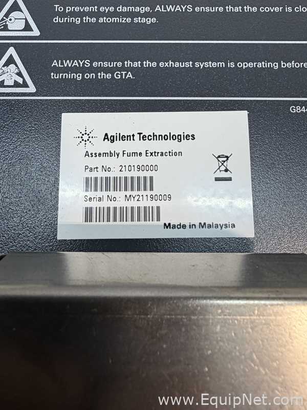 Agilent Technologies G8436A 240Z AA Zeeman Atomic Absorption Spectrometer