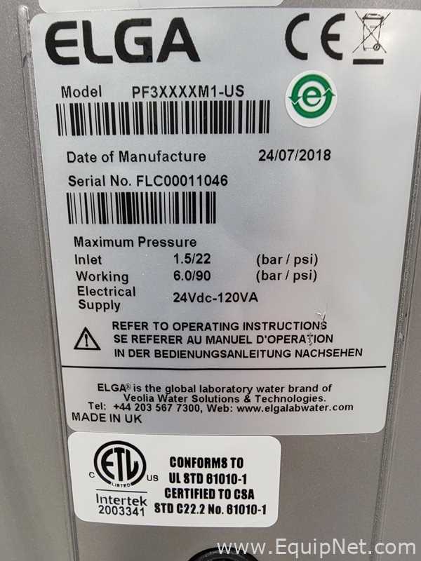 Elga PF3XXXXM1-US Water Purification System with Wall Mount