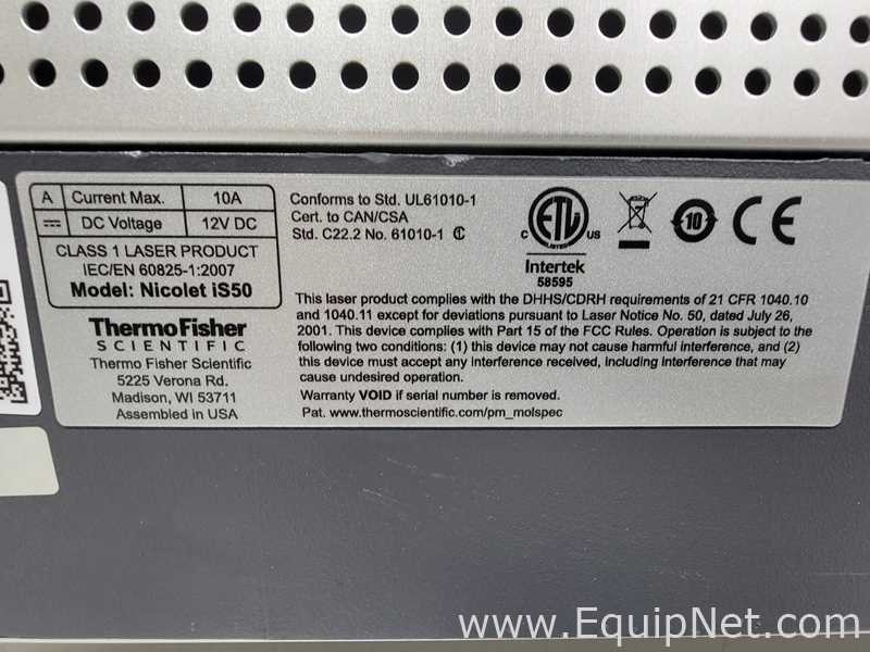 Espectrômetro de Massa Thermo Scientific Nicolet iS50 FT-IR