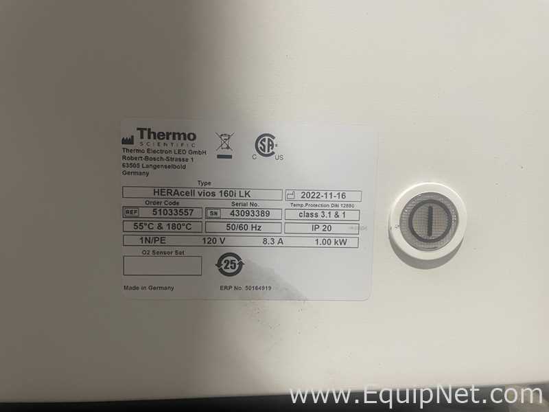 Lot of 2 Thermo Scientific HERAcell Vios 160i LK Incubator