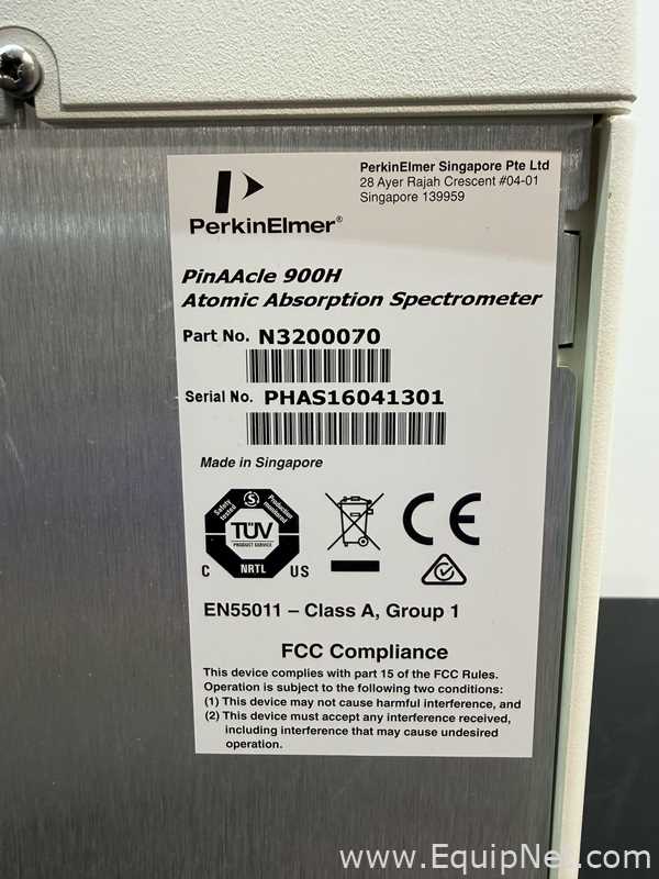Perkin Elmer PinAAcle 900H Atomic Absorption Spectrometer