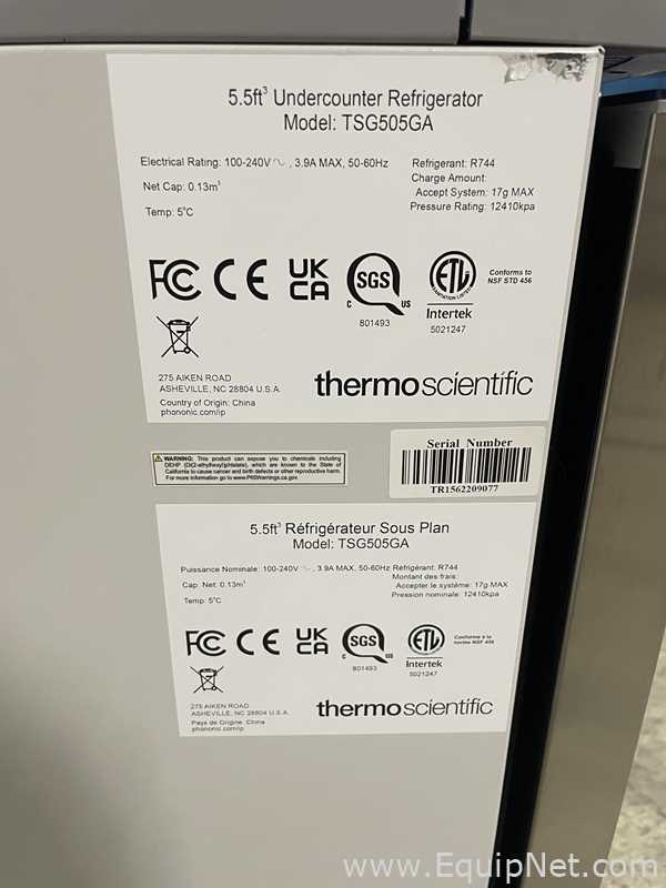 Thermo Scientific TSG505GA Undercounter Refrigerator