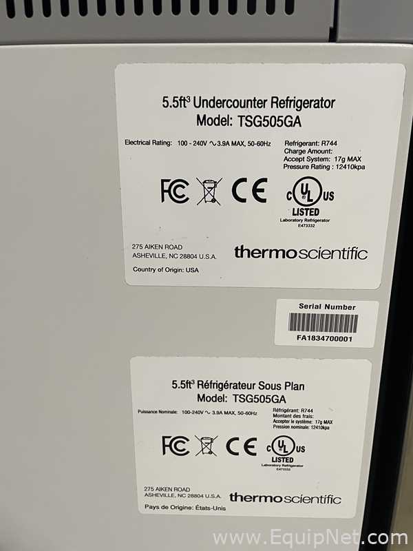 Thermo Scientific TSG505GA Undercounter Refrigerator