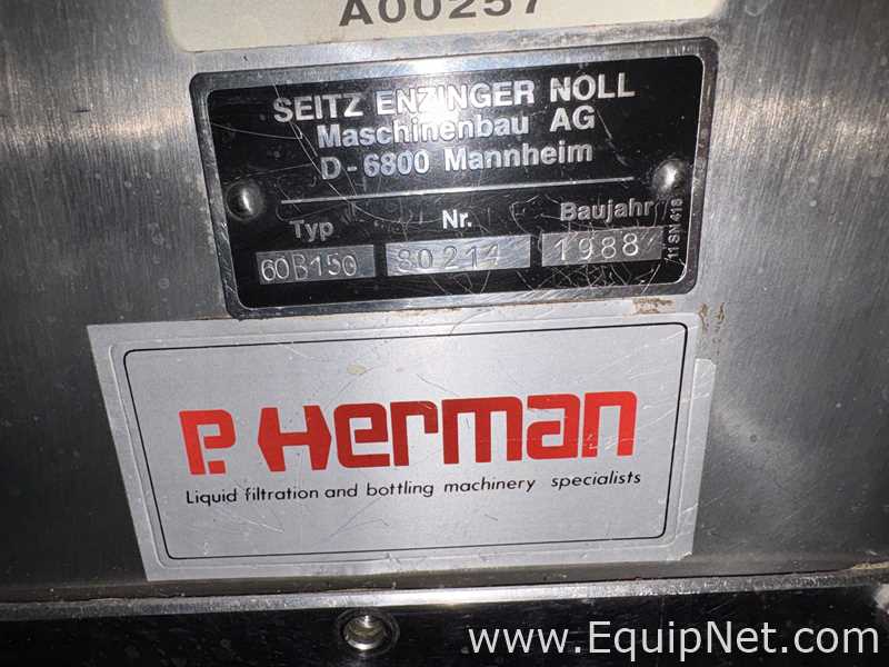 Prensa de Filtro Seitz Enzinger Noll 60B150