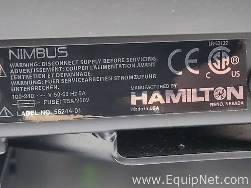 Hamilton Nimbus Liquid Handler with Endosafe nexgen-MCS and accessories