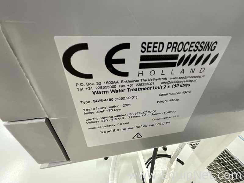 Seed Processing Holland SGM-4100 3290.20.01 2 x 150 Litre Seed Warm Water Treatment Unit