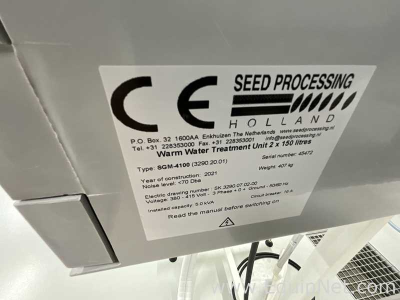 Seed Processing Holland SGM-4100 3290.20.01 2 x 150 Litre Seed Warm Water Treatment Unit
