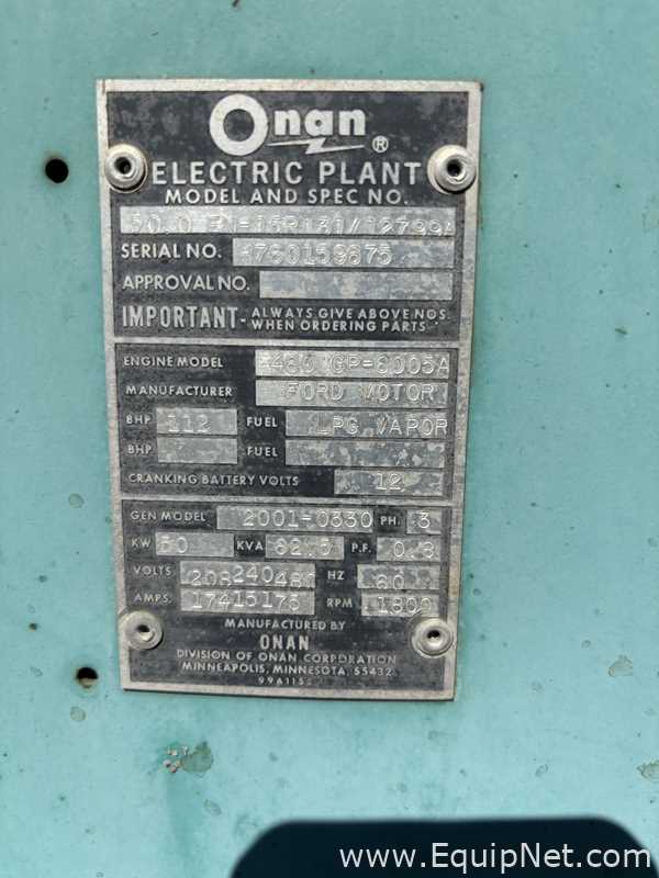 Generador por Gas o Petróleo Onan 50.0 EN-15R131/12799A