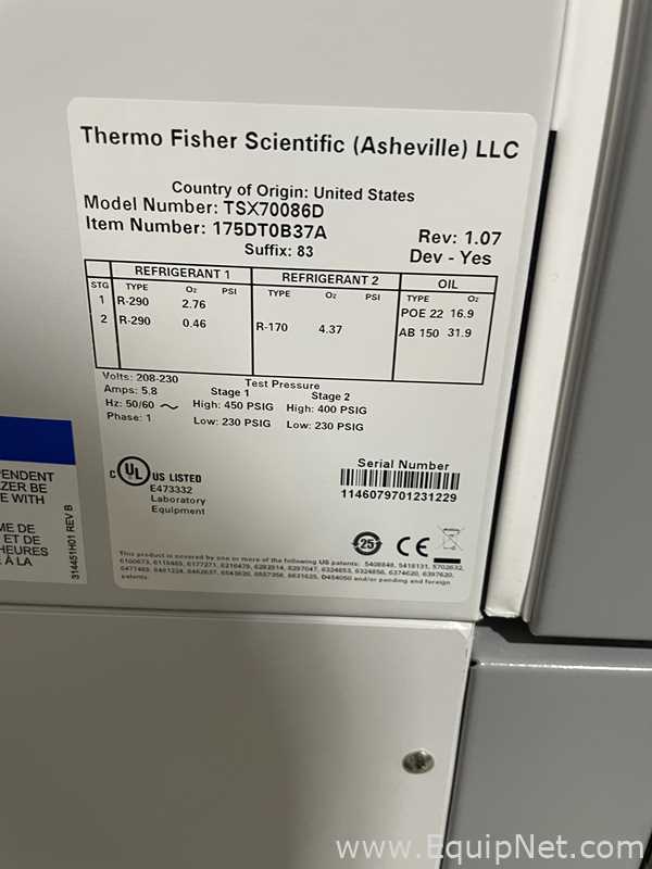 Congelador Thermo Fisher Scientific TSX70086D