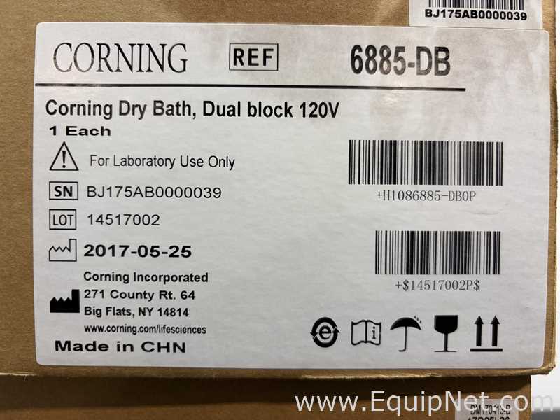 Lot of 3 Unused Corning Digital Dual Block Dry Bath Heaters With Heat Blocks