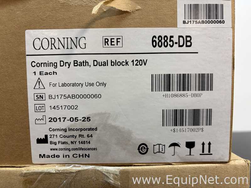 Lot of 3 Unused Corning Digital Dual Block Dry Bath Heaters With Heat Blocks