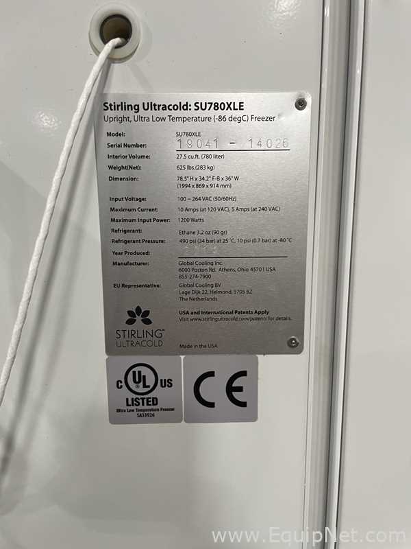Freezer Stirling Ultracold  