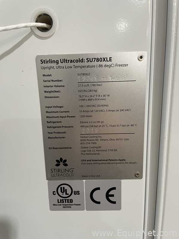 Freezer Stirling Ultracold  